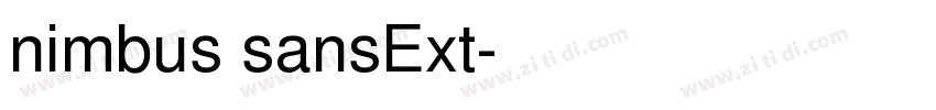 nimbus sansExt字体转换
